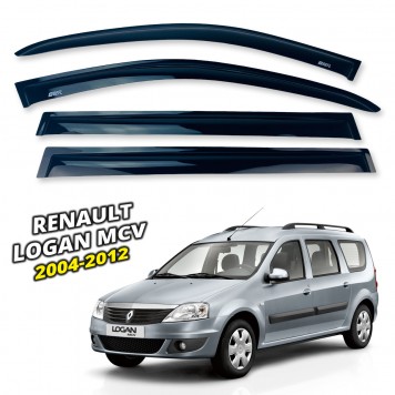 Дефлекторы окон Renault Logan I 2004-2012 MCV накладные (DEFL) Q2